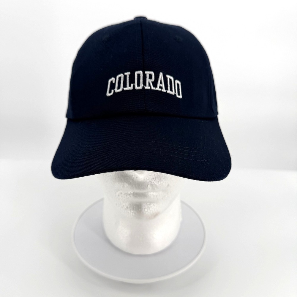 VINTAGE STYLE Navy COLORADO Baseball Cap Adjustable DAD HAT Souvenir UNISEX